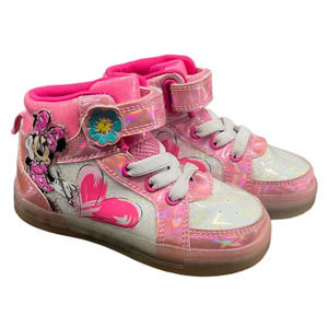 C8 Light up Minnie Mouse Shoes, Pink Minnie Mouse Kids Shoes, Sneakers Hi-top